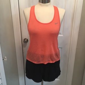 NIKE DRY FIT ORANGE SHORT TANK TOP SIZE SMALL